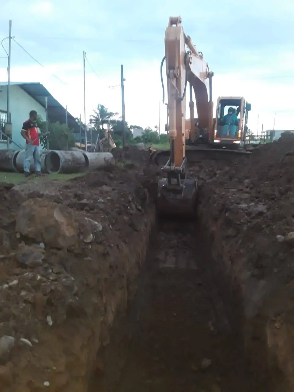 Sewerage infrastructure works, photographic record 1 of 9